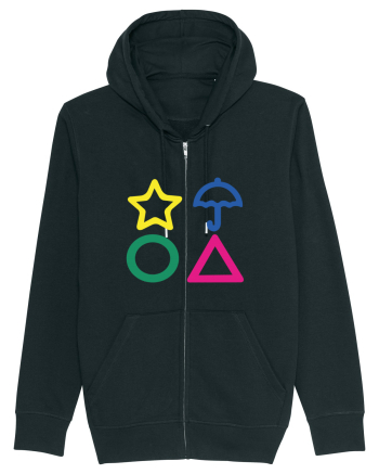 Circle Triangle Star and Umbrella Squid Game Black