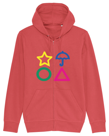 Circle Triangle Star and Umbrella Squid Game Carmine Red