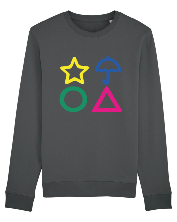 Circle Triangle Star and Umbrella Squid Game Anthracite