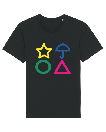 Circle Triangle Star and Umbrella Squid Game Black