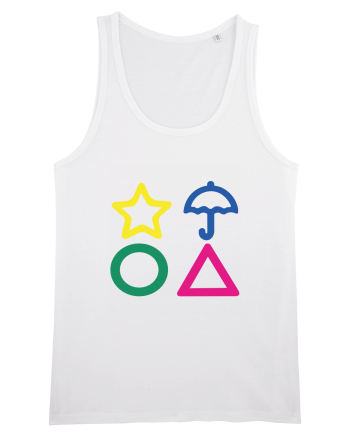 Circle Triangle Star and Umbrella Squid Game White