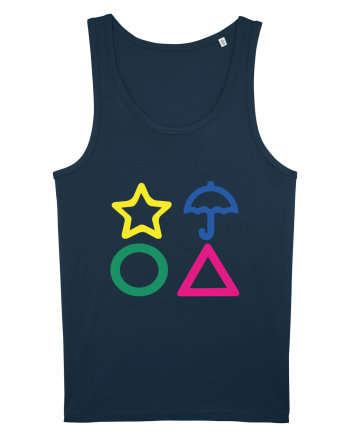Circle Triangle Star and Umbrella Squid Game Navy