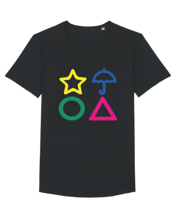 Circle Triangle Star and Umbrella Squid Game Black