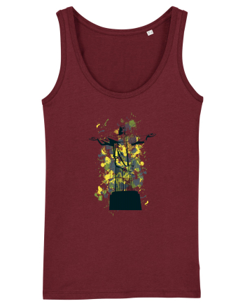 Jesus Abstract Burgundy