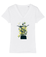 Jesus Abstract Tricou mânecă scurtă guler V Damă Evoker