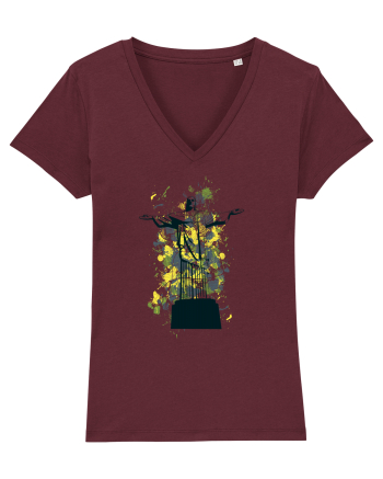 Jesus Abstract Burgundy