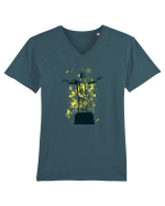 Jesus Abstract Tricou mânecă scurtă guler V Bărbat Presenter