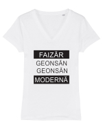 Vaccinuri aprobate Tricou mânecă scurtă guler V Damă Evoker