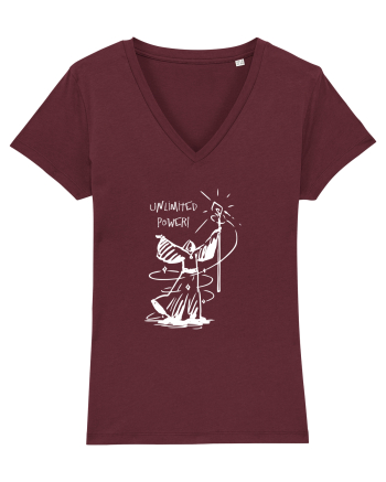 Cool Wizard Doing Magic - Unlimited Power! Burgundy
