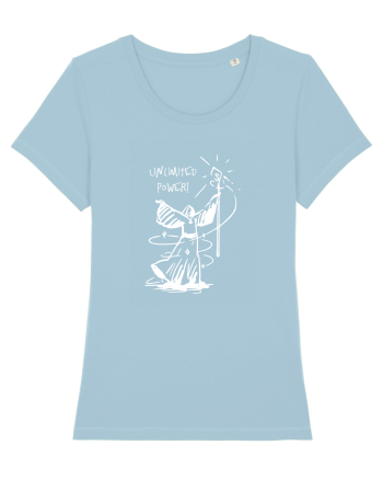 Cool Wizard Doing Magic - Unlimited Power! Sky Blue
