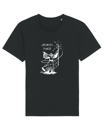Cool Wizard Doing Magic - Unlimited Power! Black