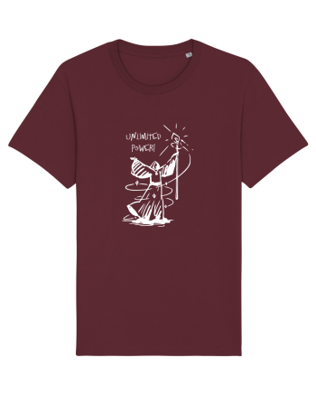 Cool Wizard Doing Magic - Unlimited Power! Burgundy