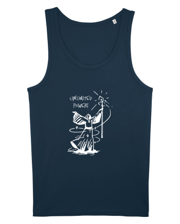 Cool Wizard Doing Magic - Unlimited Power! Navy