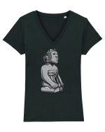 Aztec Prayer Tricou mânecă scurtă guler V Damă Evoker