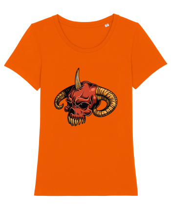 Evil Skull Bright Orange