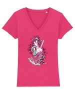 Geisha Samurai Tricou mânecă scurtă guler V Damă Evoker