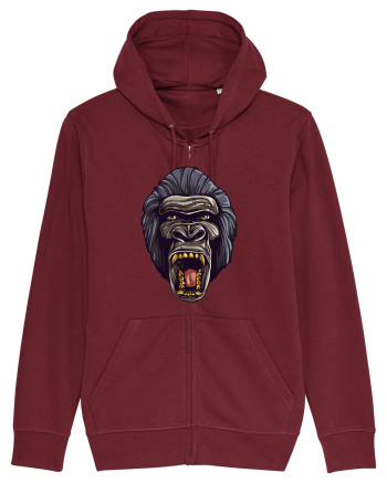 Gorilla Angry Face Burgundy