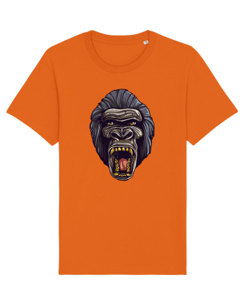 Gorilla Angry Face Bright Orange