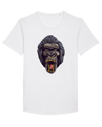 Gorilla Angry Face White