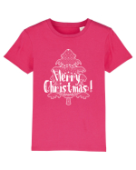 Merry Christmas Tree White Embroidery Tricou mânecă scurtă  Copii Mini Creator