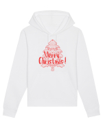Merry Christmas Tree Red Embroidery Hanorac Unisex Drummer