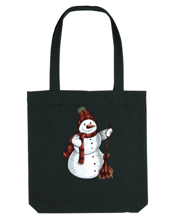 Retro Funny Snowman Black