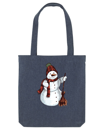 Retro Funny Snowman Midnight Blue