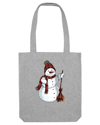 Retro Funny Snowman Heather Grey