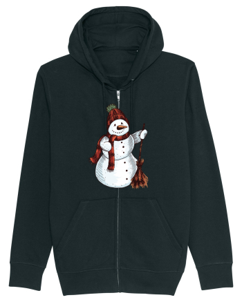 Retro Funny Snowman Black