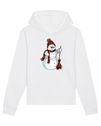 Retro Funny Snowman White