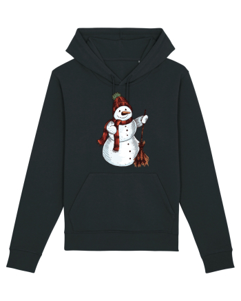 Retro Funny Snowman Black
