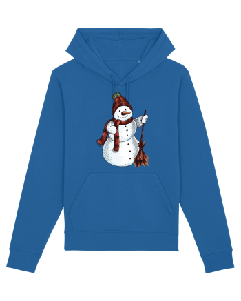 Retro Funny Snowman Royal Blue