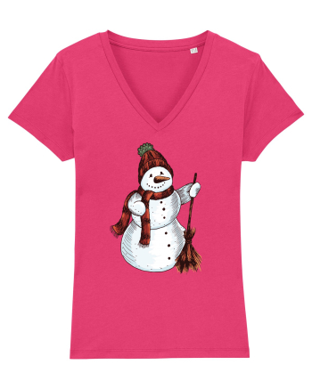 Retro Funny Snowman Raspberry