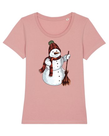 Retro Funny Snowman Canyon Pink