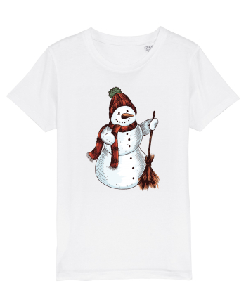 Retro Funny Snowman White