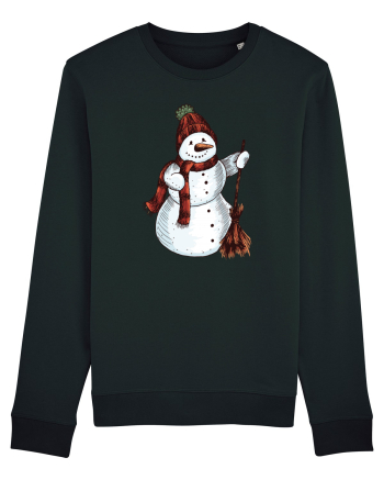 Retro Funny Snowman Black
