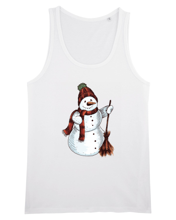 Retro Funny Snowman White