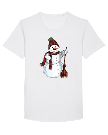 Retro Funny Snowman White
