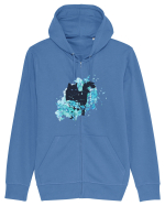 Watercolor Black Cat Hanorac cu fermoar Unisex Connector