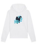Watercolor Black Cat Hanorac Unisex Drummer