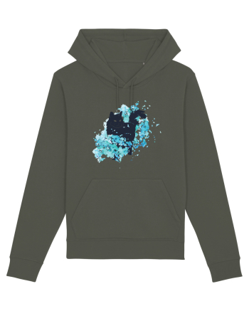 Watercolor Black Cat Khaki