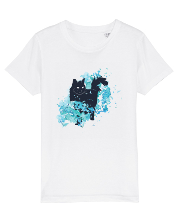 Watercolor Black Cat White