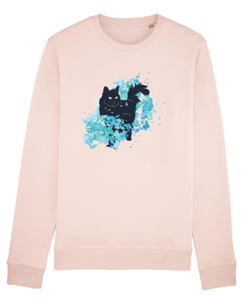 Watercolor Black Cat Candy Pink