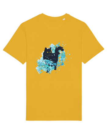 Watercolor Black Cat Spectra Yellow
