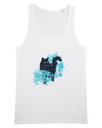Watercolor Black Cat White
