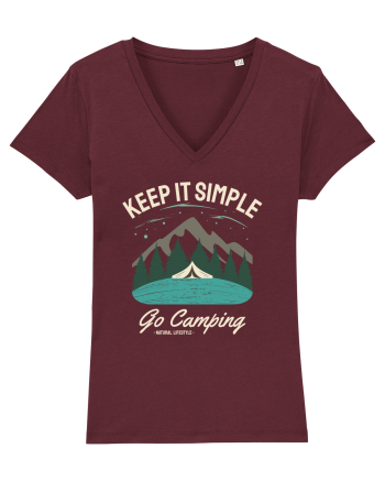 Keep it simple go camping Burgundy