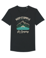 Keep it simple go camping Tricou mânecă scurtă guler larg Bărbat Skater