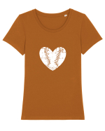 Baseball Love Tricou mânecă scurtă guler larg fitted Damă Expresser