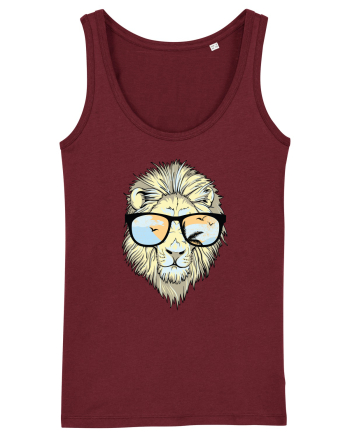 Leu Cool cu Ochelari Burgundy