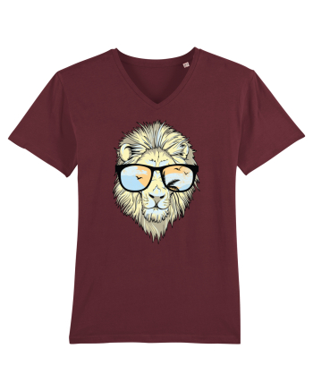 Leu Cool cu Ochelari Burgundy
